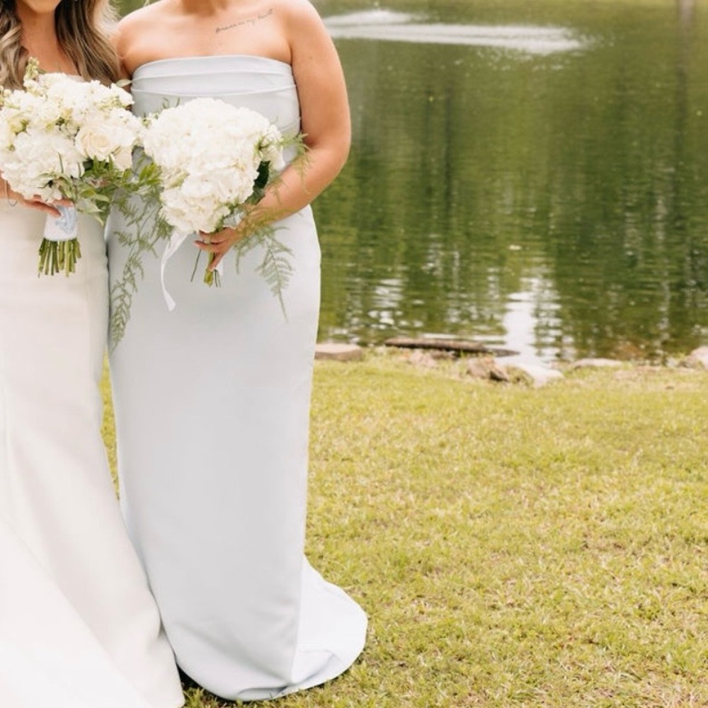 Strapless Amsale Bridesmaid Gown